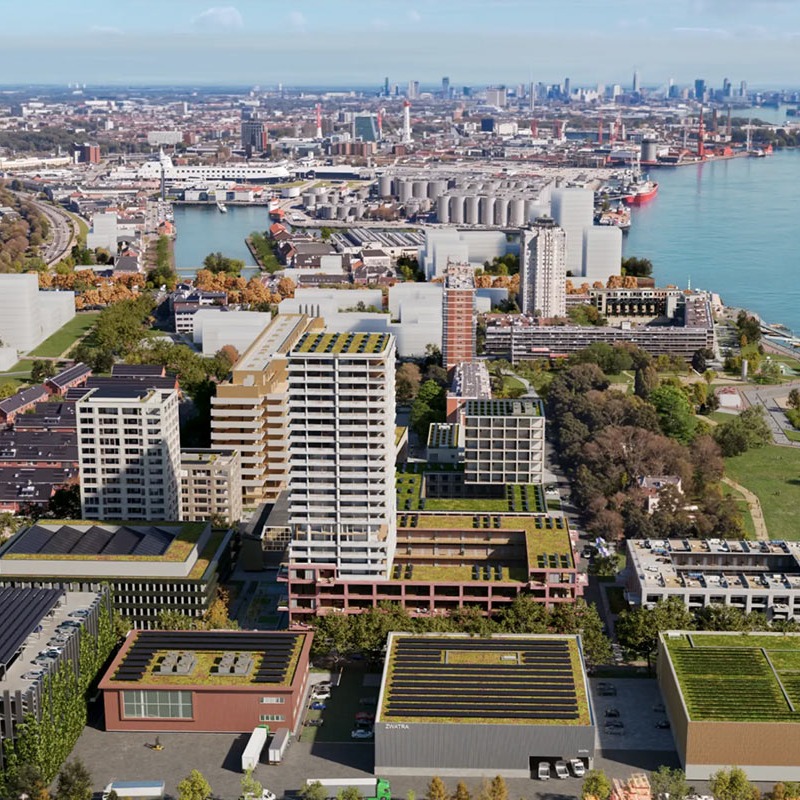 Artist impression van een toekomstige Rivierzone