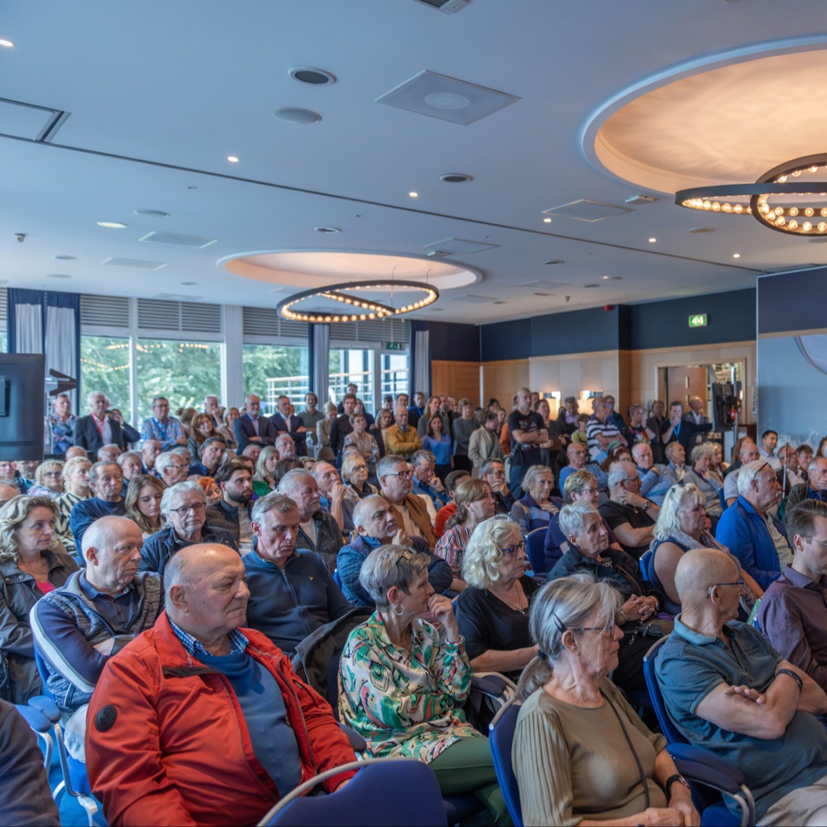 Bezoekers tijdens de bijeenkomst op 25 september