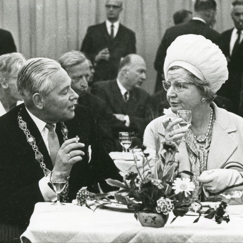 Heusden aan tafel met koningin Juliana